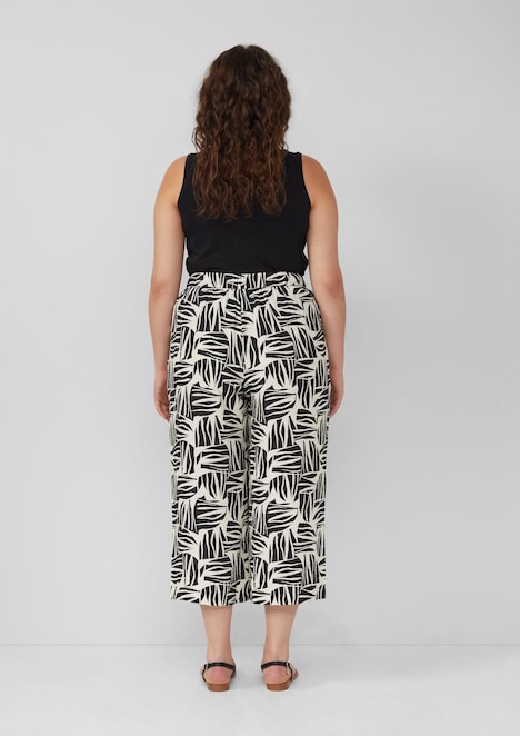 Culotte aus Viskosemix mit All-over-Print