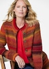 Multicolor Woll-Jacke mit Stehkragen