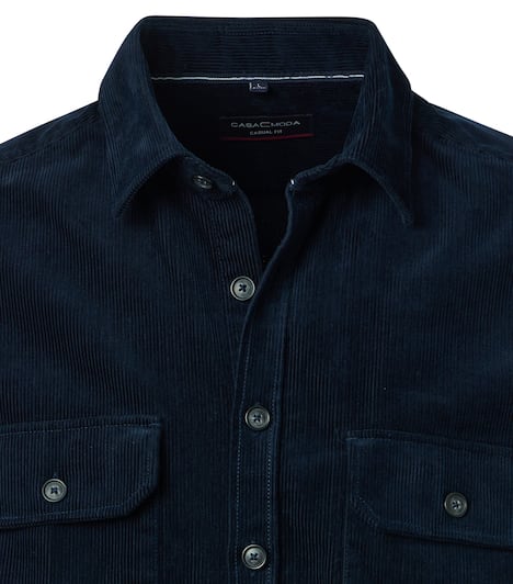 Hemdjacke uni Casual Fit