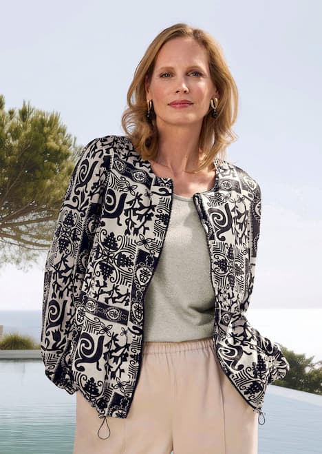 Satinjacke mit Aztekenmuster