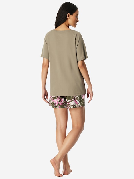 Schiesser Damen Pyjama Modern jade