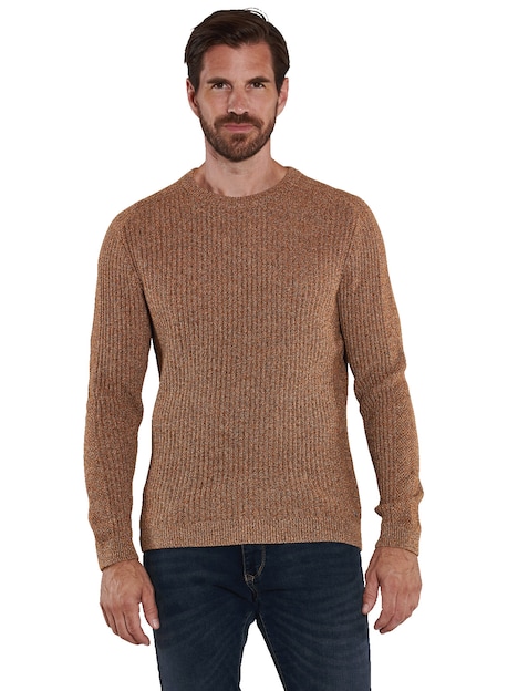 Herren Pullover meliert , Dunkelorange
