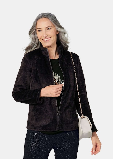 Teddyjacke mit Glanzeffekt