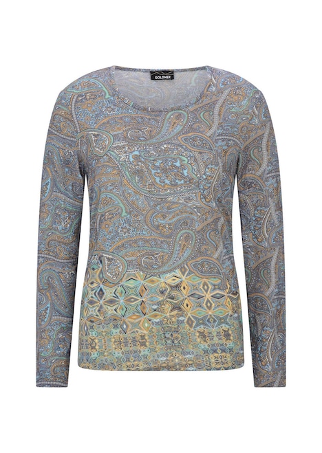Jerseyshirt mit Paisley-Druck
