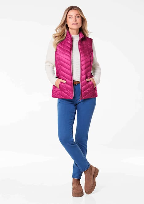 GOLDNER Gewatteerde bodywarmer Figuurvriendelijk vest met lichte wattering