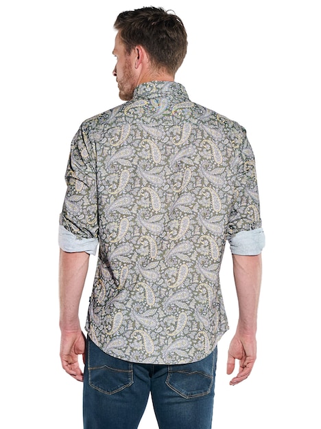 Herren sportives Overshirt aus Cord , Khaki