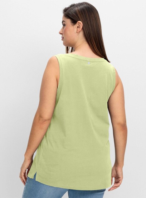 Tanktop Ärmellos Uni Ohne Kragen