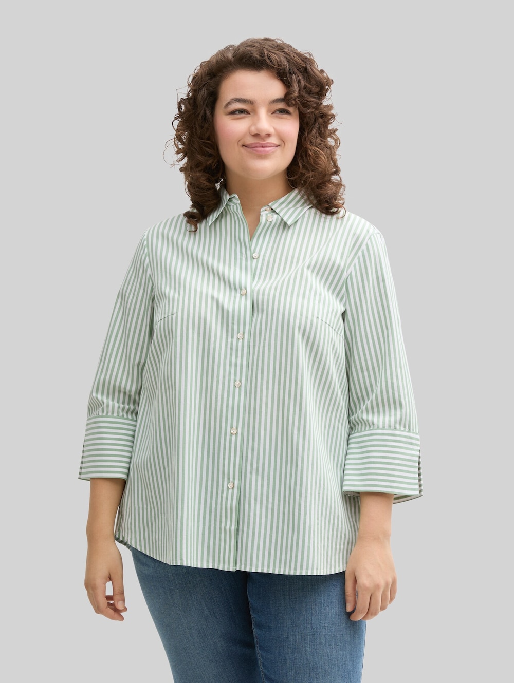 Loose Fit Bluse mit Streifenmuster