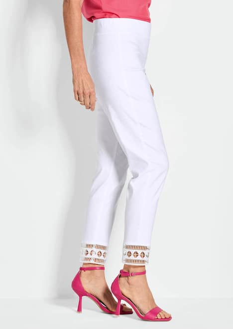 Freizeithose LOUISA mit Spitzenabschluss