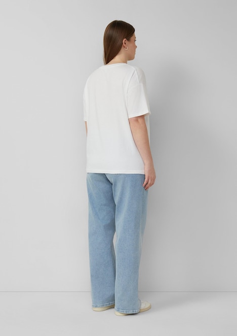 Baumwollshirt mit Frontprint