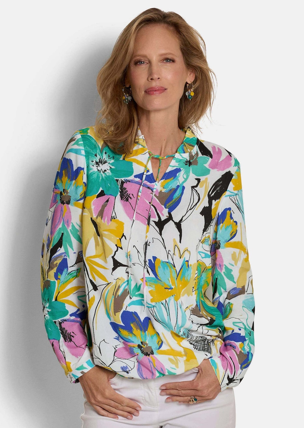 Viscose blouse met bloemenprint