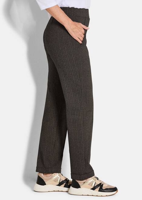 Broek CARLA met visgraatmotief