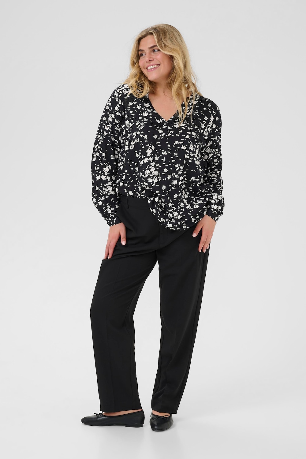 Langarm-Bluse Regular fit