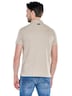 Herren Poloshirt mit Reißverschluss , Beige