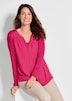 GOLDNER Blouseshirt Blouseshirt met chiffon inzet