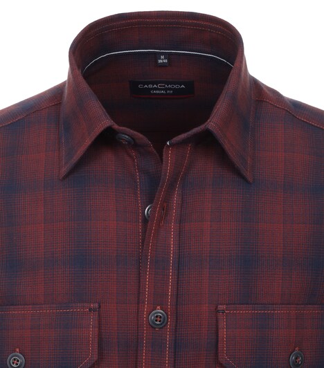 Flanellhemd kariert Casual Fit