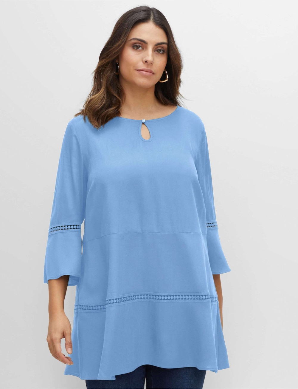 Tunika 3/4-Arm Uni Ohne Kragen