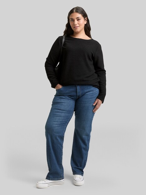 Sweatshirt mit Glitzer-Effekt