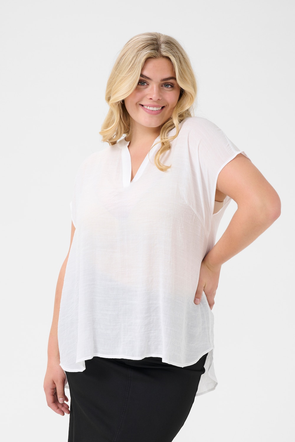 Kurzarm-Bluse Regular fit