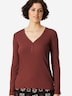 Schiesser Damen Pyjamaoberteil Mix + Relax - burgund