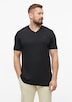 Baumwoll-T-Shirt mit Logo-Print und V-Neck