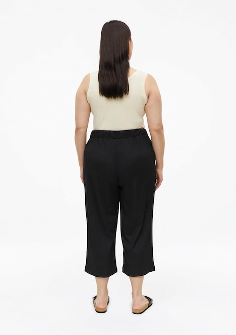 Strukturierte Culotte mit Elastikbund