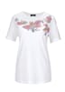 Florales Shirt mit U-Boot-Ausschnitt
