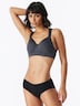 Schiesser Damen Sport-BH Softcup - anthrazit