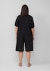 Baumwollbluse mit V-Ausschnitt und Puffärmeln