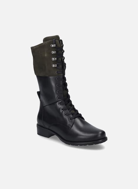 Damen Stiefel Chiara 09, schwarz-oliv