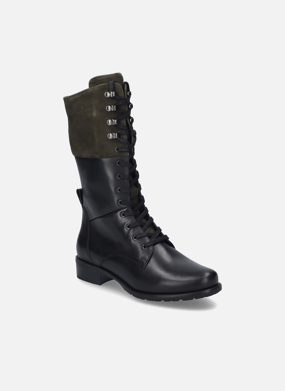 Damen Stiefel Chiara 09, schwarz-oliv