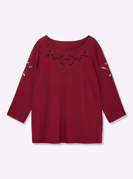 Shirt 3/4-Arm Uni Ohne Kragen