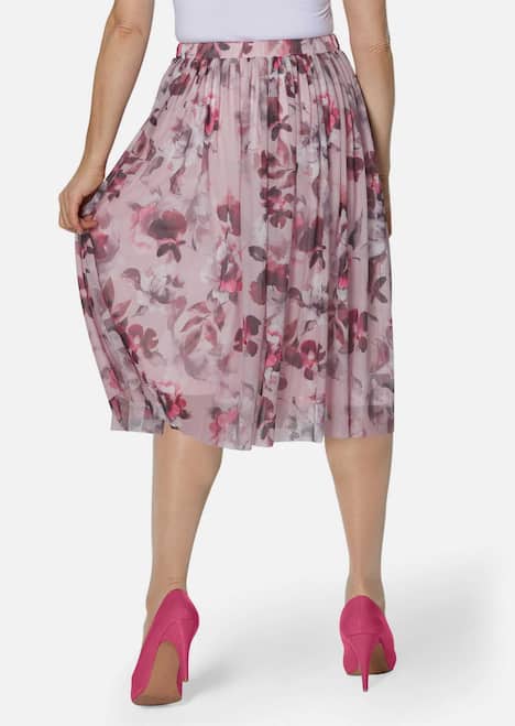 Luftiger Rock aus bedrucktem Mesh