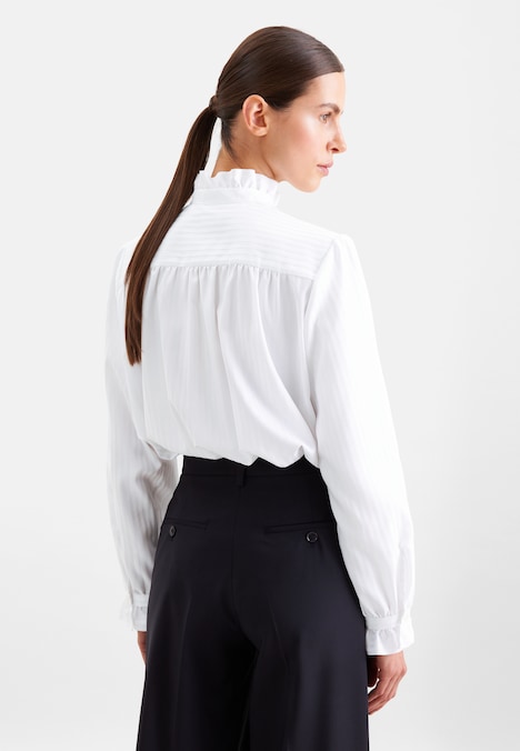 Damen Ausgestellte Bluse - Gestreift