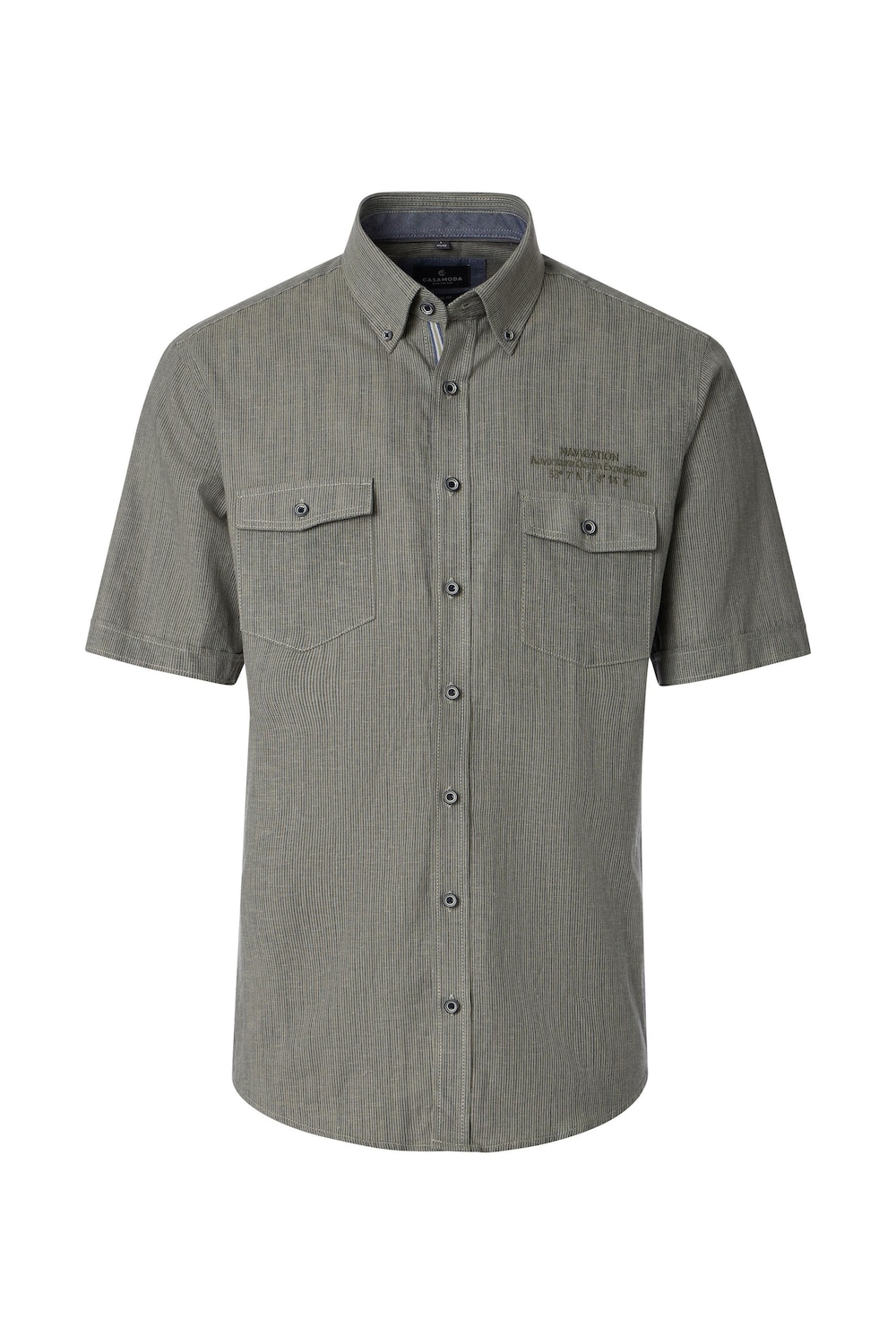 Leinenhemd Kurzarm gestreift Casual Fit