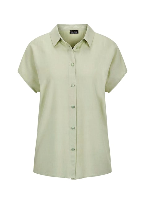Viskosebluse mit Hemdkragen