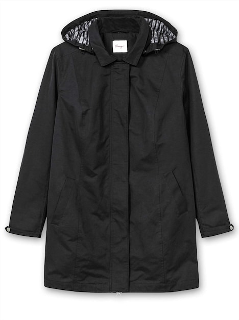 Outdoorjacke Parka in wasserabweisender Qualität Langarm Uni Umlegekragen