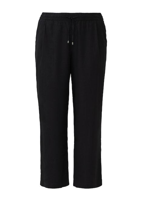 Leichte Leinenmix-Hose mit Elastikbund