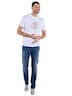 Herren T-Shirt mit Print , Reinweiss