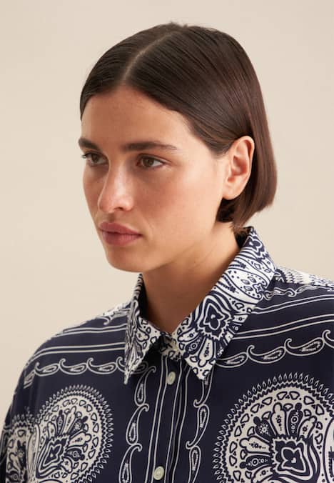 Damen Kleid - Tuchprint