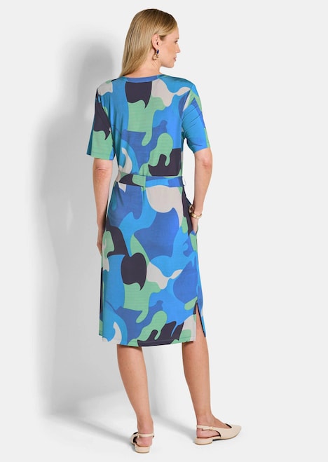 Bedrukte jurk met organisch patroon