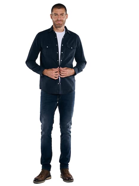 engbers Herren Overshirt uni , Saphirblau