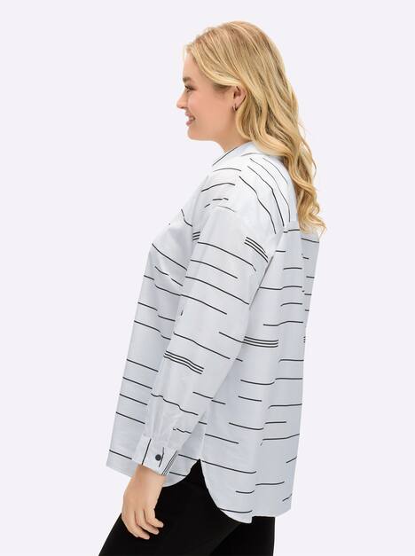 Bluse Langarm Sonstiges Muster Hemdkragen