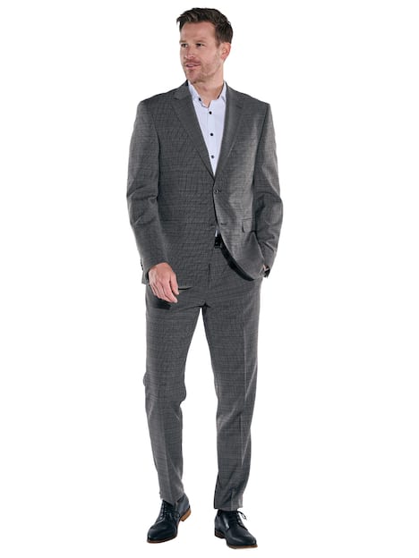 engbers Herren Anzug-Sakko gemustert , Anthrazit