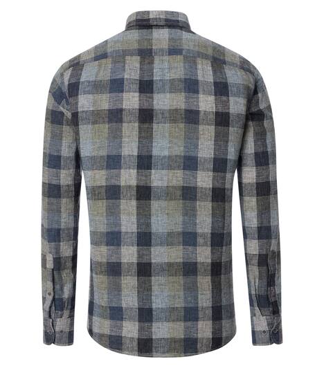 Leinenhemd kariert Casual Fit