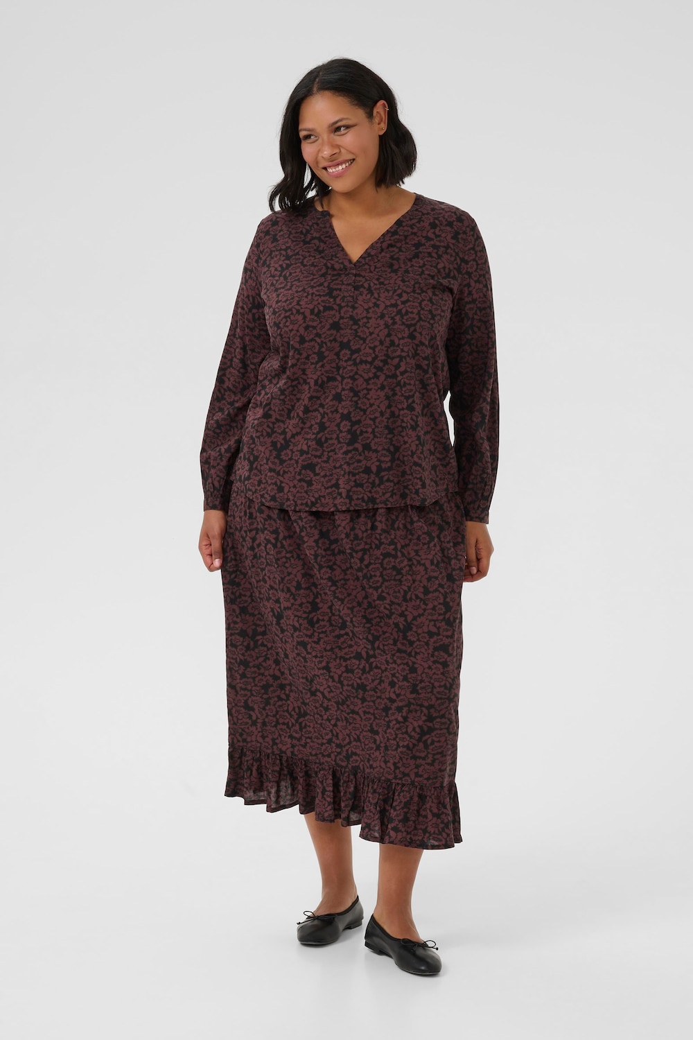 Langarm-Bluse Regular fit