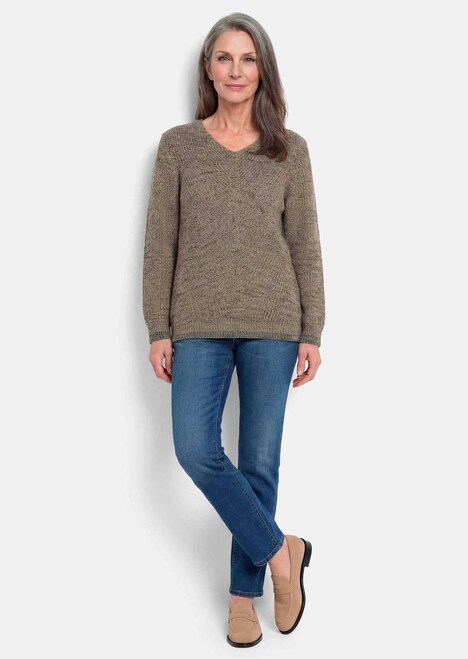 Strickpullover mit V-Ausschnitt