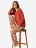 Schiesser Damen Pyjama Selected Premium terracotta