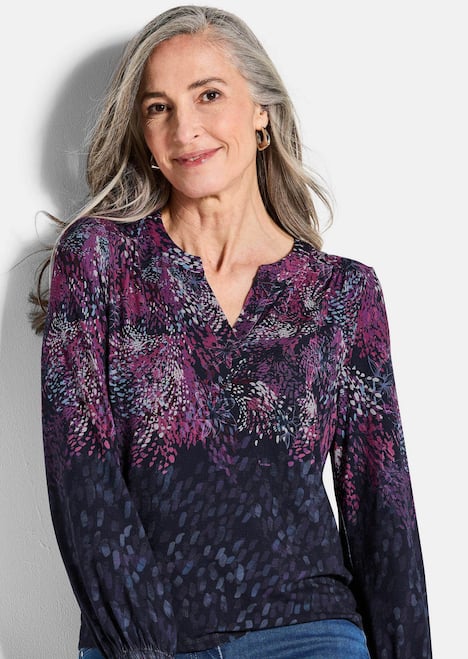 Jersey shirt met confettipatroon