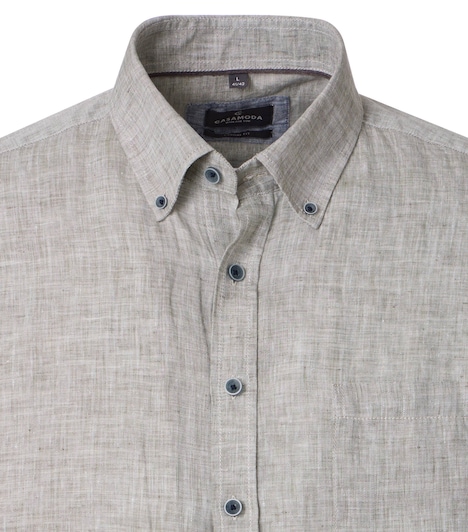 Leinenhemd Kurzarm uni Casual Fit